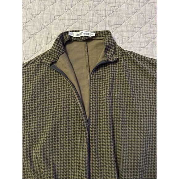 Ann Taylor Vintage Houndstooth Mock Neck Jumpsuit Small Retro 90s Stretch Knit - Picture 9 of 13